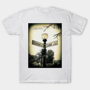 Stocker Street & Cedar Street, Glendale, CA by Mistah Wilson T-Shirt